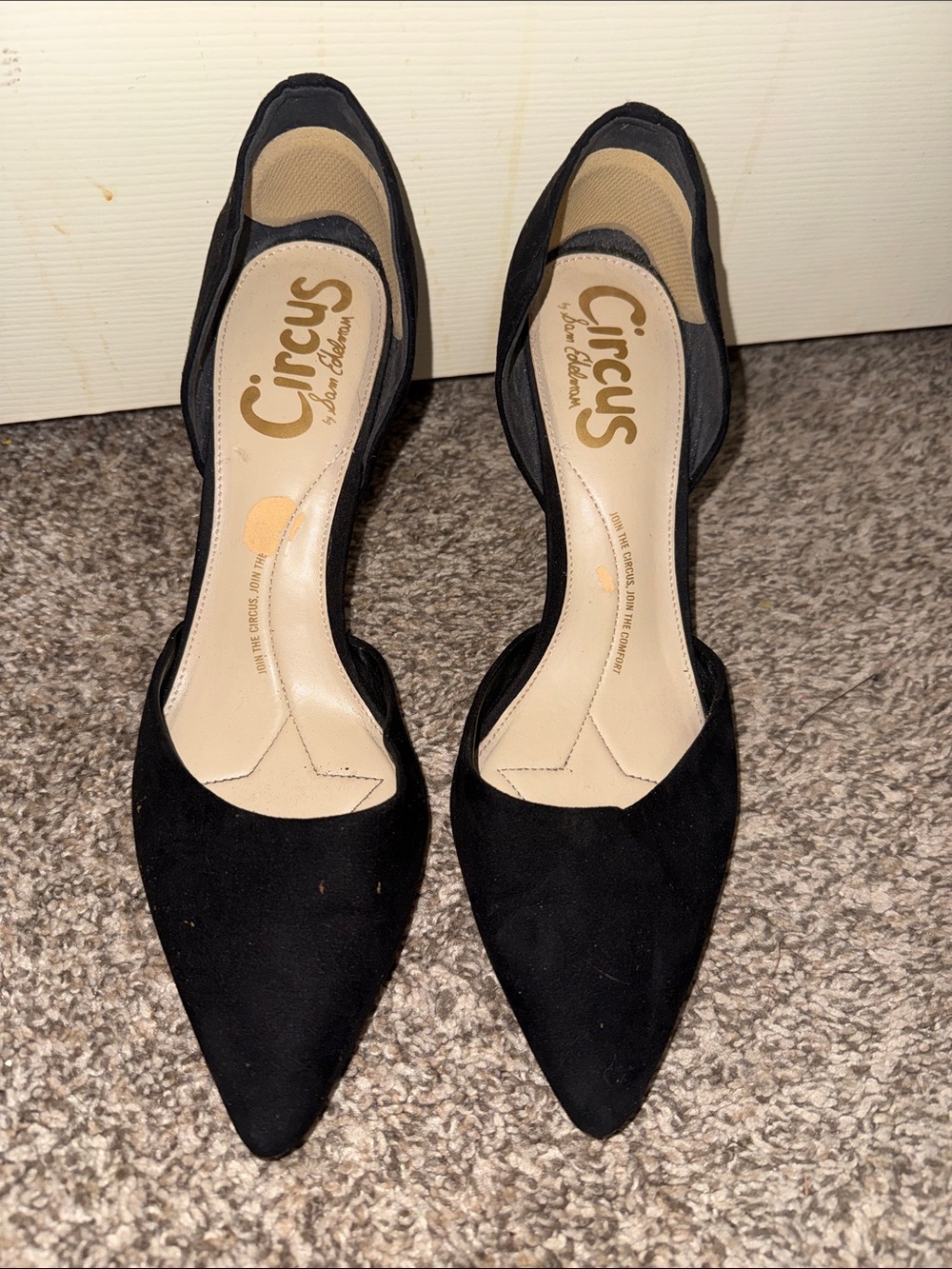 Circus by Sam Edelman Black Pointed D'Orsay Heels